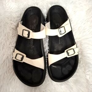 Birkenstock Tatami Double Strap Sandal White Unisex Sz 40 Women 8 Men 6 Narrow